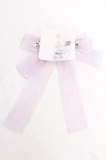 画像2: axes femme / シャイニーリボンバレッタ  ラベンダー S-26-08-01-014-AX-CO-HR-ZS (2)