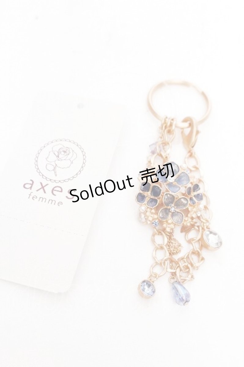 画像1: axes femme / 紫陽花ブローチバッグチャーム  ゴールド S-26-08-01-003-AX-ZA-HR-ZS (1)