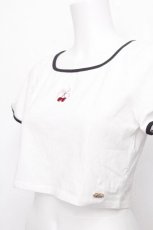 画像3: evelyn / チェリー刺繍Tシャツ  白 S-26-08-01-034-LO-TS-AS-ZS (3)