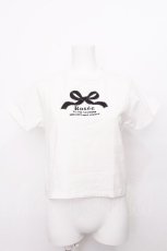 画像1: evelyn / リボン刺繍Tシャツ  白 S-26-08-01-035-LO-TS-AS-ZS (1)