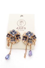 画像1: axes femme / 紫陽花モチーフイヤリング  ゴールドｘブルー S-26-08-01-006-AX-AC-HR-ZS (1)