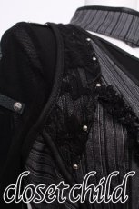 画像3: Ozz Croce / レジメンタルレイヤードワンピース  グレーｘ黒 S-26-08-02-047-OO-PA-HR-ZS (3)