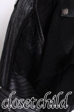 画像4: Ozz Croce / レジメンタルレイヤードワンピース  グレーｘ黒 S-26-08-02-047-OO-PA-HR-ZS (4)