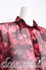 画像3: CIVARIZE / シースルーフラワーロングシャツ 46 赤 S-26-08-02-050-PU-BL-HR-ZS (3)