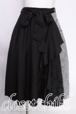 画像1: axes femme / ラッフルフリルスカート  黒ｘグレー S-26-08-02-056-AX-SK-AS-ZS (1)