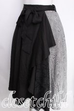 画像3: axes femme / ラッフルフリルスカート  黒ｘグレー S-26-08-02-056-AX-SK-AS-ZS (3)