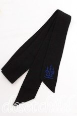 画像1: Moi-meme-Moitie / 燭台刺繍リボンタイ  黒ｘ青 S-26-08-02-014-MO-ZA-AS-ZS (1)