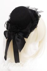画像1: axes femme / ローズリボンミニハット  黒 S-26-08-02-026-AX-AC-HR-ZS (1)