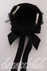 画像3: axes femme / ローズリボンミニハット  黒 S-26-08-02-027-AX-AC-HR-ZS (3)