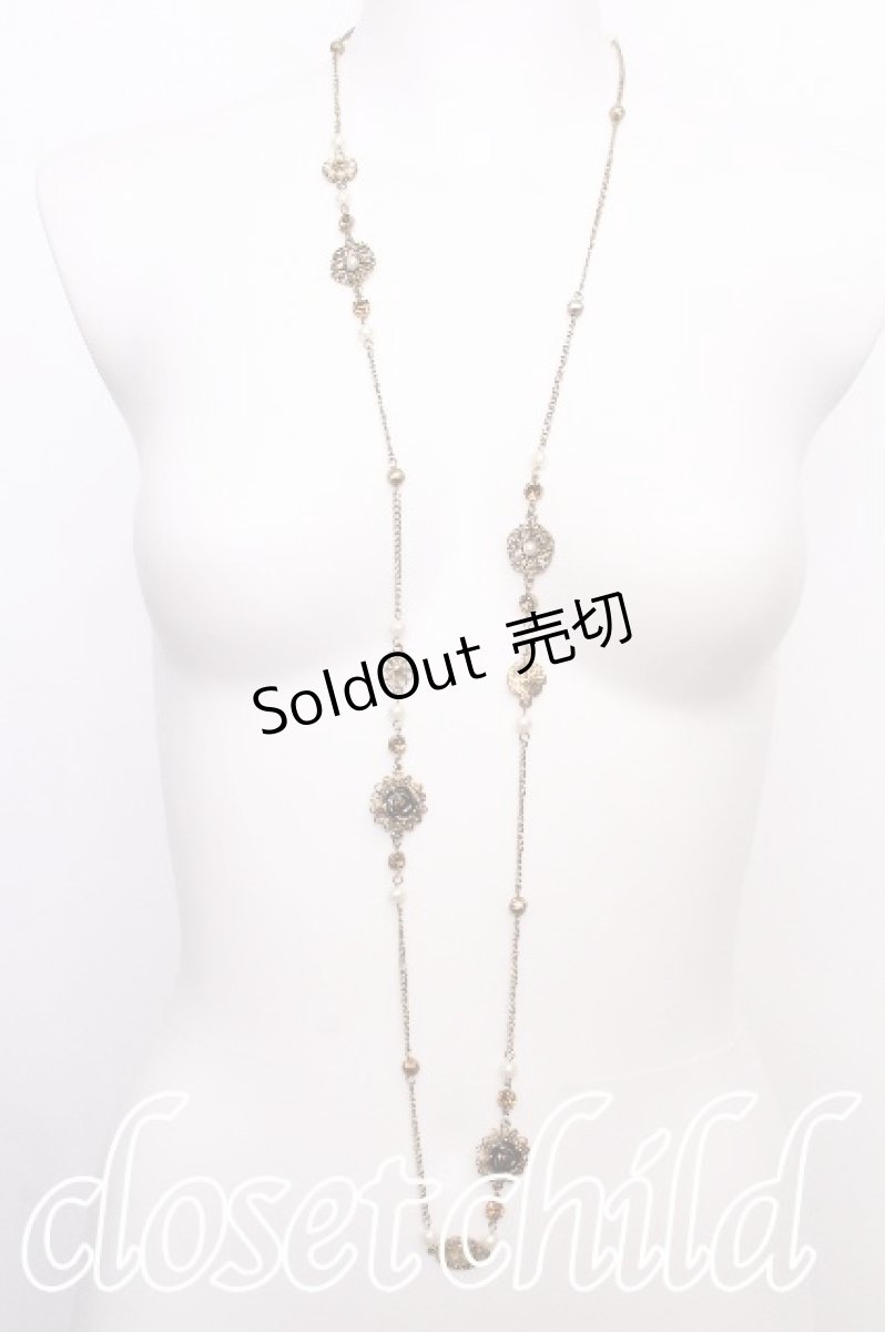 画像1: axes femme / ローズｘパール2連ネックレス  ゴールド S-26-08-02-034-AX-AC-HR-ZS (1)