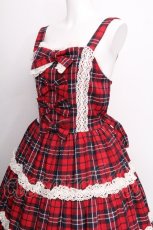 画像3: axes femme kawaii / タータンチェックジャンスカ  赤 S-26-08-03-036-AX-OP-HR-ZS (3)