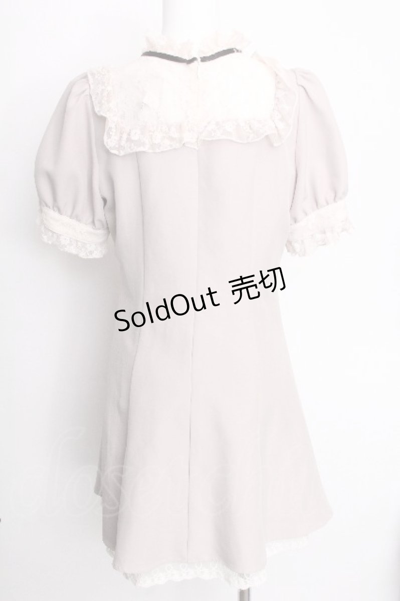 画像2: evelyn / レース切替ワンピース  グレー S-26-08-03-038-LO-OP-AS-ZS (2)
