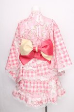 画像2: LOLITA / チェック浴衣セットアップ  ピンク S-26-08-03-041-LO-OP-HR-ZS (2)