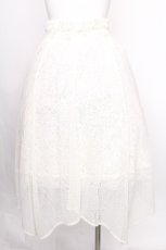 画像2: axes femme / チュール×レースイレヘムスカート  オフ S-26-08-03-044-AX-SK-AS-ZS (2)