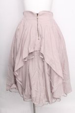 画像1: axes femme / フロントジップイレヘムスカート  ピンク S-26-08-03-046-AX-TO-AS-ZS (1)
