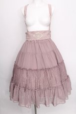 画像1: axes femme POETIQUE / サス付きシフォン重ねスカート  ピンク S-26-08-03-047-AX-SK-AS-ZS (1)