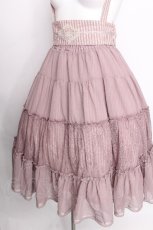 画像3: axes femme POETIQUE / サス付きシフォン重ねスカート  ピンク S-26-08-03-047-AX-SK-AS-ZS (3)