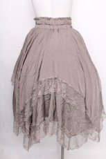 画像2: axes femme / VTG風サテンイレヘムスカート  ベージュ S-26-08-03-048-AX-SK-AS-ZS (2)