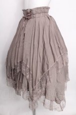 画像3: axes femme / VTG風サテンイレヘムスカート  ベージュ S-26-08-03-048-AX-SK-AS-ZS (3)