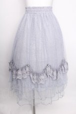 画像1: axes femme / ローズ付ドレープチュールスカート  サックス S-26-08-03-049-AX-SK-AS-ZS (1)