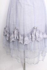 画像3: axes femme / ローズ付ドレープチュールスカート  サックス S-26-08-03-049-AX-SK-AS-ZS (3)