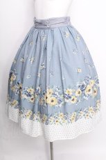 画像3: axes femme / 花柄×ドットスカート  サックス S-26-08-03-050-AX-SK-AS-ZS (3)