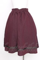 画像2: axes femme / ローズ刺繍フレアスカート  ワイン S-26-08-03-051-AX-SK-HR-ZS (2)