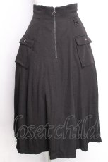 画像1: axes femme / センタージップミリタリースカート  黒 S-26-08-03-053-AX-SK-AS-ZS (1)