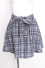 画像1: axes femme / モールチェック柄キュロット  ブルー S-26-08-03-058-AX-PA-AS-ZS (1)