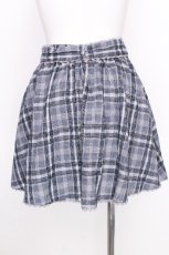 画像2: axes femme / モールチェック柄キュロット  ブルー S-26-08-03-058-AX-PA-AS-ZS (2)