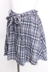 画像3: axes femme / モールチェック柄キュロット  ブルー S-26-08-03-058-AX-PA-AS-ZS (3)