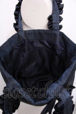 画像4: Maison de FLEUR / フリルハンドルトートバッグ  紺 S-26-08-03-009-LO-BG-AS-ZS (4)