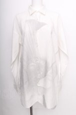 画像1: CIVARIZE / Curious フラワープリントロングシャツ 44 白 S-26-08-03-017-PU-BL-HR-ZS (1)