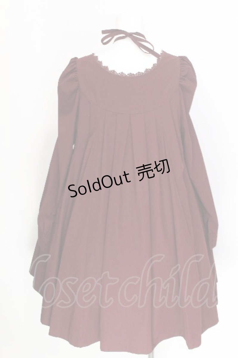 画像2: Sheglit / クロスリボンフレアワンピース M ワイン S-26-08-05-023-EL-OP-AS-ZS (2)