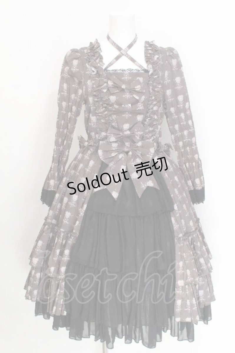 画像1: ATELIER PIERROT / Rosy Bouquet Dress  グレー S-26-08-05-026-EL-OP-HR-ZS (1)