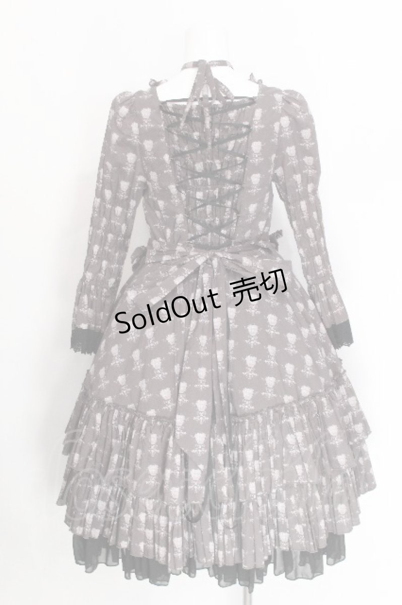 画像2: ATELIER PIERROT / Rosy Bouquet Dress  グレー S-26-08-05-026-EL-OP-HR-ZS (2)