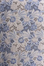 画像3: Jane Marple Dans Le Salon / 刺繍ストライプワンピース  サックスｘグレー S-26-08-05-036-JM-OP-AS-ZS (3)