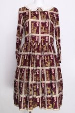 画像1: Jane Marple / Royal Stampワンピース  ワイン S-26-08-05-040-JM-OP-AS-ZS (1)