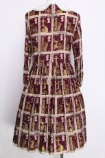 画像2: Jane Marple / Royal Stampワンピース  ワイン S-26-08-05-040-JM-OP-AS-ZS (2)