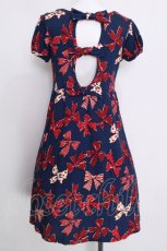 画像2: Jane Marple / Ribbons go aroundワンピース  紺ｘ赤 S-26-08-05-044-JM-OP-HR-ZS (2)