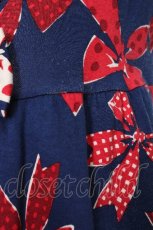 画像3: Jane Marple / Ribbons go aroundワンピース  紺ｘ赤 S-26-08-05-044-JM-OP-HR-ZS (3)