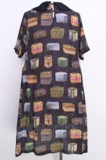 画像2: Jane Marple Dans Le Salon / Vintage Biscuits Canワンピース  ネイビー S-26-08-05-045-JM-OP-HR-ZS (2)