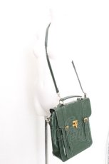 画像3: Fi.n.t / ダブルベルト縦型サッチェルバッグ  グリーン S-26-08-05-008-CA-BG-HR-ZS (3)