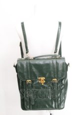 画像4: Fi.n.t / ダブルベルト縦型サッチェルバッグ  グリーン S-26-08-05-008-CA-BG-HR-ZS (4)