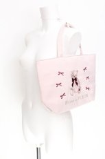 画像4: Maison de FLEUR / ベア刺繍トートバッグ F ピンク S-26-08-05-001-LO-BG-SZ-ZS (4)