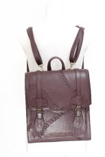 画像2: ATELIER PIERROT / “Nocturnal Grave”Mended Satchel  ボルドー S-26-08-05-010-EL-BG-TE-ZS (2)