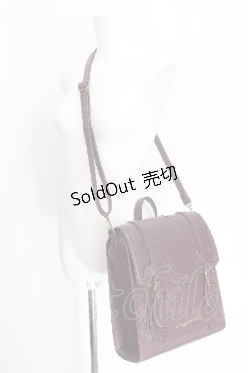 画像5: ATELIER PIERROT / “Nocturnal Grave”Mended Satchel  ボルドー S-26-08-05-010-EL-BG-TE-ZS (5)