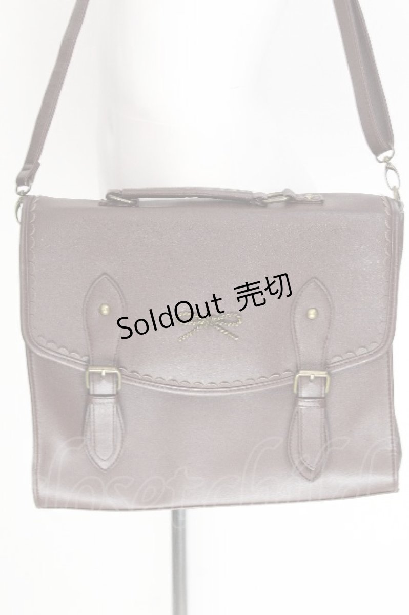 画像1: axes femme POETIQUE / リボン金具サッチェルバッグ  ブラウン S-26-08-05-011-AX-BG-AS-ZS (1)