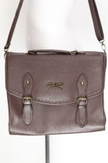 画像1: axes femme POETIQUE / リボン金具サッチェルバッグ  ブラウン S-26-08-05-011-AX-BG-AS-ZS (1)