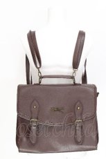 画像4: axes femme POETIQUE / リボン金具サッチェルバッグ  ブラウン S-26-08-05-011-AX-BG-AS-ZS (4)